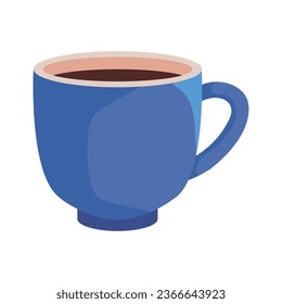 coffee cup blue illustration isolated