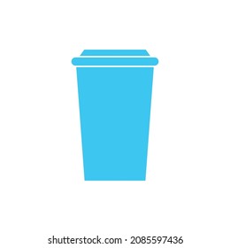 Icono del vector azul de la taza de café