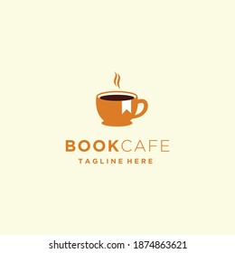 Copa de café con diseño de logotipo de libro	