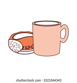 coffee cup and bread icon