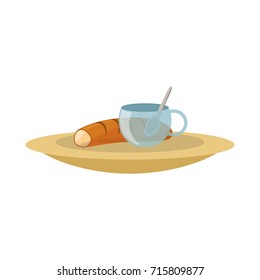 coffee cup and bread icon