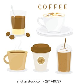 Coffee Cup Breakfast Cartoon Vector