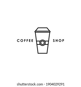 The coffee cup breakfast logo design vector illustration