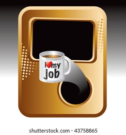 coffee cup bronze halftone template
