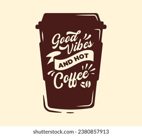 coffee cup. brown and white colors. Hand Drawn coffee cup isolated background. cartoon vector illustration. Brown silhouette cup of coffee. Tea cup.