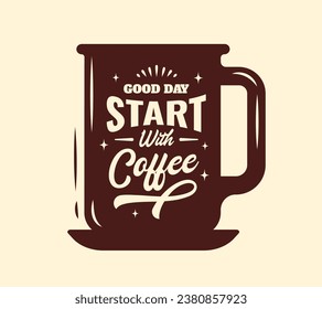 coffee cup. brown and white colors. Hand Drawn coffee cup isolated background. cartoon vector illustration. Brown silhouette cup of coffee. Tea cup.