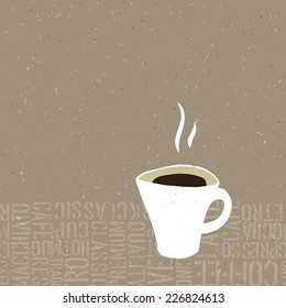 Ilustración del concepto de la burbuja de la copa de café. Vector