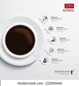 Coffee Cup And Business Infographic