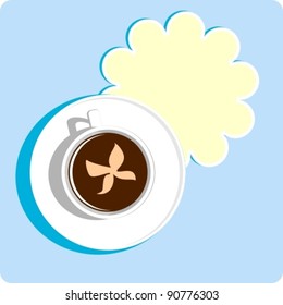 coffee cup butterfly