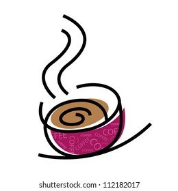 Coffee cup, cafe sign, ideal for cafe menu