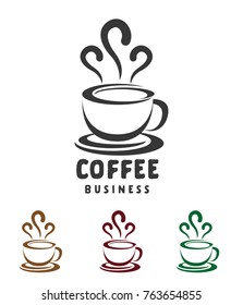 coffee cup cafe sign logo