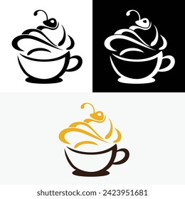 Coffee Cup Cake Cafe Logo