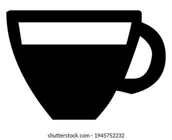 Café con café, capuchino o espresso, vectorial, ilustración, en color blanco y negro, aislado en fondo blanco