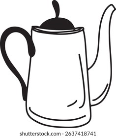 Coffee cup Cappuccino Linear drawing ink