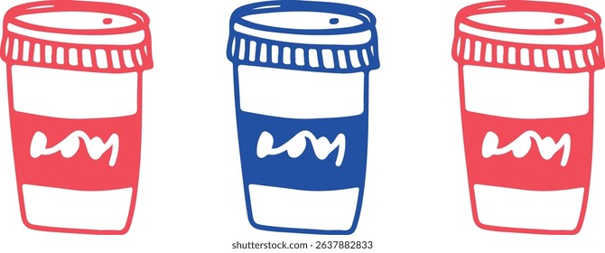 Coffee cup Cappuccino Linear drawing ink	
