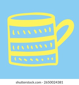Coffee cup Cappuccino Linear drawing ink	

