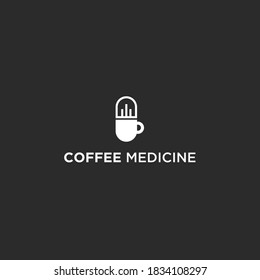 logotipo de café abstracto. icono médico