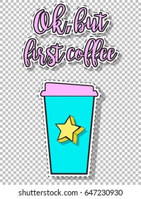 coffee cup card, illustration in vector format