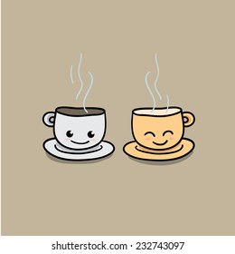 coffee cup cartoon