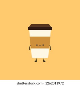 Coffee cup cartoon. character design.
