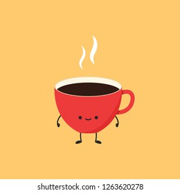 Coffee cup cartoon. character design.