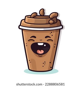 Ilustración vectorial de la copa de café aislada