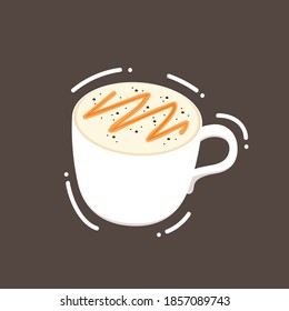 Kaffeetasse Cartoon-Vektorgrafik. Kaffeekarte, Vektor.