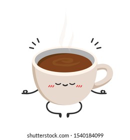 Coffee cup character design. cartoon vector.