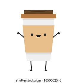 Coffee cup character design. Coffee cup vector.