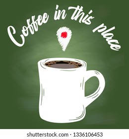 Coffee cup with check in 
