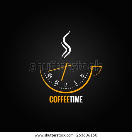 coffee cup clock time concept background