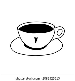 Coffee cup. Coffe vector with love. tea