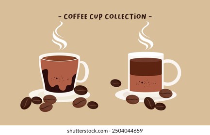 Coffee Cup Kollektion Logo Vektor
