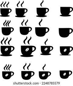 coffee cup collection vector illustration