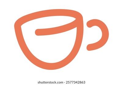 Coffee cup color menu doodle