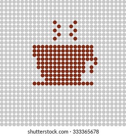 coffee cup color vector on grey