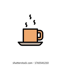 Coffee, cup colored icon. Simple color element illustration. Coffee, cup concept outline symbol design from Bar set. Can be used for web and mobile