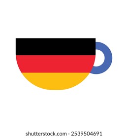 Coffee cup in colors of German flag