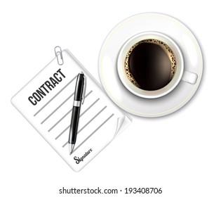 Coffee Cup and Contract