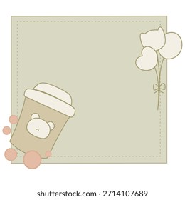 Copo de café acolhedor nota ilustração