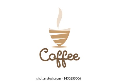 coffee cup creative logo icon design concept idea for a company or coffee shop business