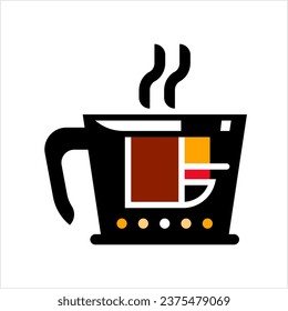 Coffee Cup Creative Stylish, Tea Cup Icon, Mug For Serving Coffee, Hot Beverage Container Vector Art Illustration