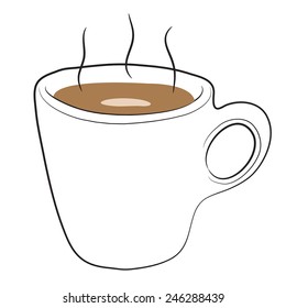 coffee cup cute  vector painting  illustration