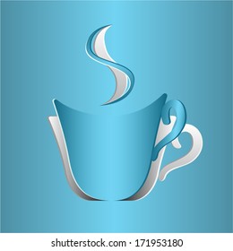 Coffee cup cutout. 