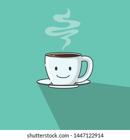 coffee cup design, abstract vector illustration so cute 