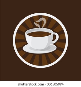 coffee cup design, abstract vector illustration