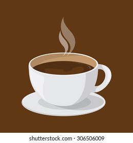 coffee cup design, abstract vector illustration