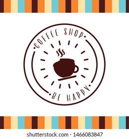 Coffee cup design, Drink breakfast beverage bakery restaurant and shop theme Vector illustration
