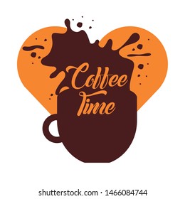 Coffee cup design, Drink breakfast beverage bakery restaurant and shop theme Vector illustration