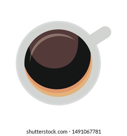 Coffee cup design, Drink breakfast beverage bakery restaurant and shop theme Vector illustration